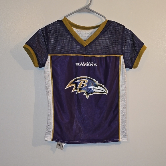 NFL Other - NFL Kids Purple and Gold Baltimore Ravens NFL Flag Football Jersey LOT L